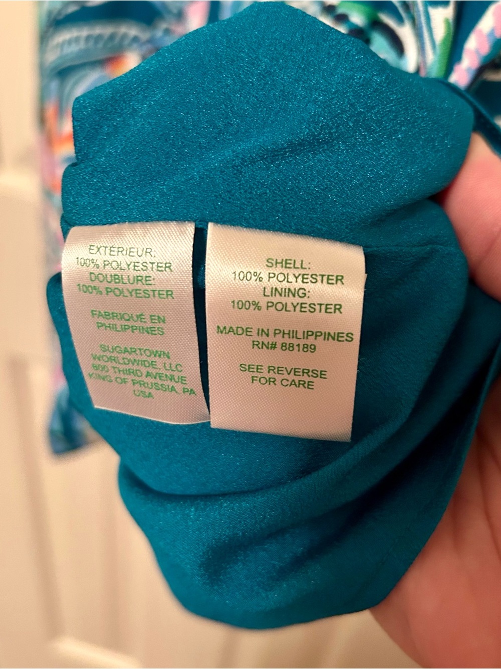 Lilly Pulitzer Brandi Shift Dress Valencia Teal Rain Florist Women's Size 8 - Picture 6 of 10